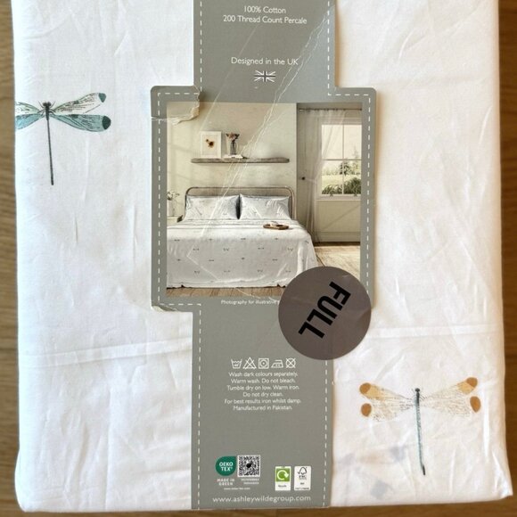 4-pc Sophie Allport London DRAGONFLY FULL Size Sheet Set 100% Comfy Cotton - Picture 2 of 3